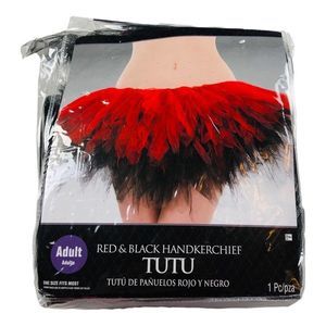 2247 Adult Red And Black Handkerchief Tutu Skirt Halloween Cosplay OSFM